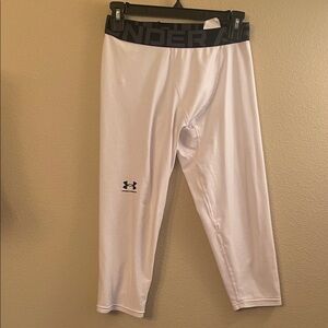 Under Armour Kids White and Black Leggings youth large